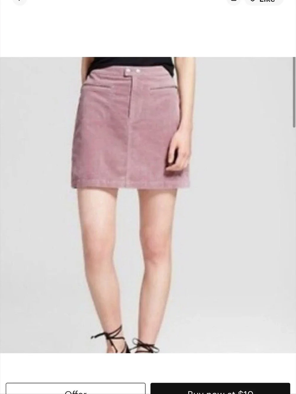 Mossimo Supply Co. Pink Corduroy Mossimo Mini Skirt Size 8